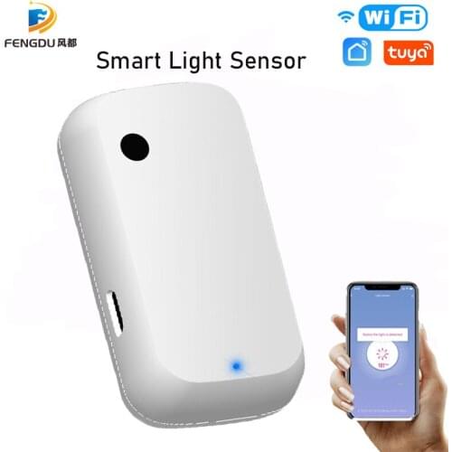 Tuya Light Sensor WIFI Illuminance Sensor WiFi Brightness Detector Sensor Smart Life powered by USB Light Sensor Smart Home
