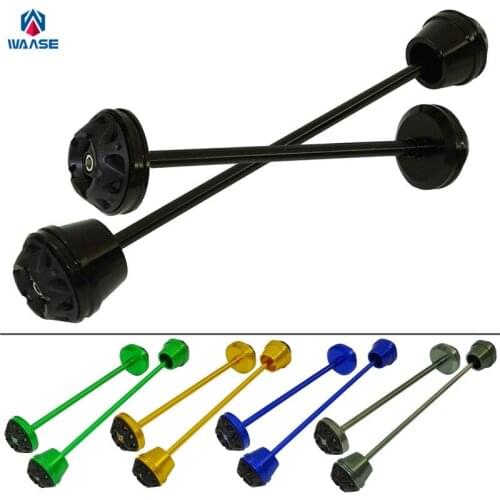 Waase Motorcycle Front & Rear Wheel Fork Axle Sliders Cap Crash Protector For Kawasaki Z900 2017 2018 2019