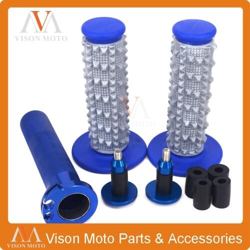 Billet 7/8" 22MM Throttle Clamp Twist Tube & Handlebar Cap Plugs & Grips For YZ250F YZF250 98-11 YZ400F YZF400 1998 99 00 01 02