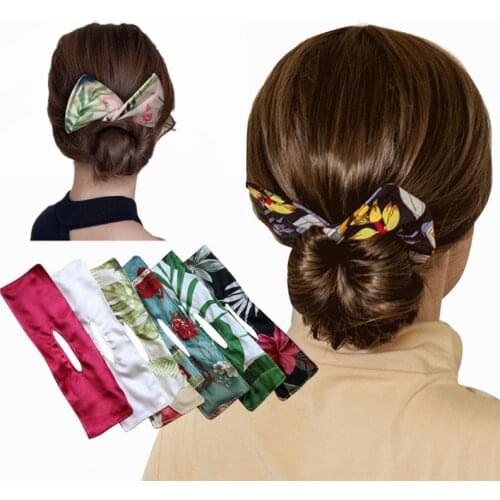 Deft Bun Hair Bands Women Summer Knotted Wire Lady Headband Print Hair Tools 1Pc 2021 Trend DIY Hair Accessories Make Up Braids