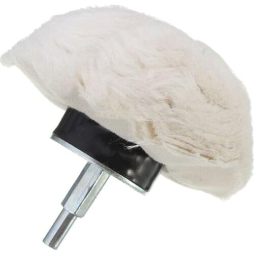 1PC 4 Inch 100% Cotton Dome Polishing Mop Buffing Wheel Polish Pad Drills White