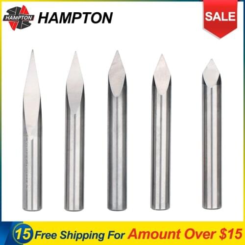 3 Edge Pyramid Engraving Bits 6mm Shank 3D Milling Cutter 20/30/40/45/60/90 Degrees Tip 0.1-0.3mm Carving Bit CNC Milling Cutter