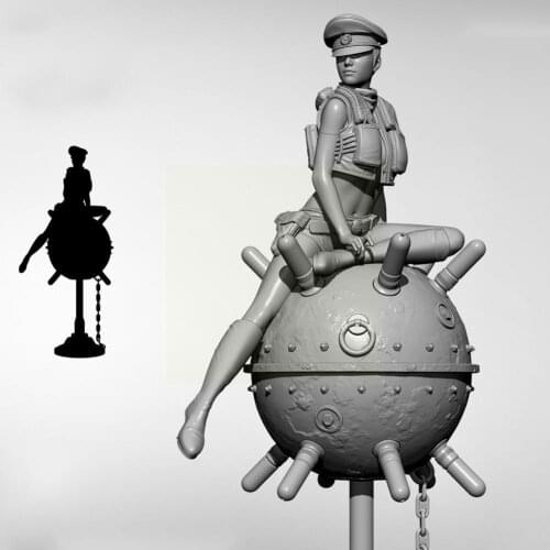 75mm 1/24 Resin Soldier White Mold Model Kits Figure DIY Toy Gift Soldier Marine Thunder Mold YFWW-2081 Self-assembled Best R7S2