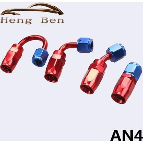 Car AN4 0° 45° 90° 180° Degrees Oil-Cooled Joints Anti-Leakage Oil Cooler Parts