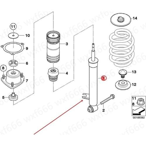 33526788511 33526788512 Car Rear shock absorber Suitable for X5 X6b mw30i 35i 2008-2013 Rear pillar Rear shock absorbing strut