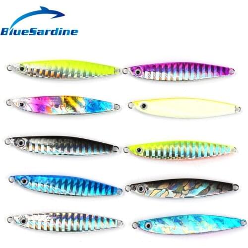 BlueSardine 10PCS 14.5G 5.5CM Metal Jig Fishing Lures Jigging Peche Pesca Fishing Tackle