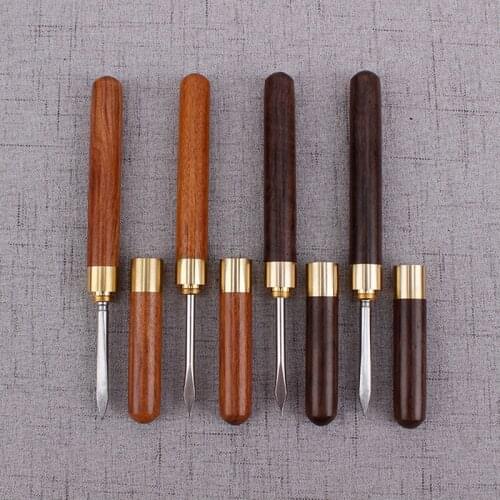 1Pc Puer Tea Tools Sandalwood Stainless Steel Tea Cone Needle With Wooden Handle Pry Tools Teaware Tea Ceremony Accessories