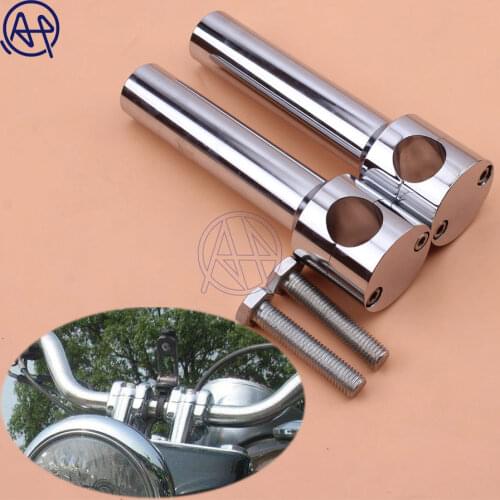 For Harley Suzuki Brand New Motorscycle 6" Chroming Billet 1" Handler Bar Handlebar Riser Set 1pair