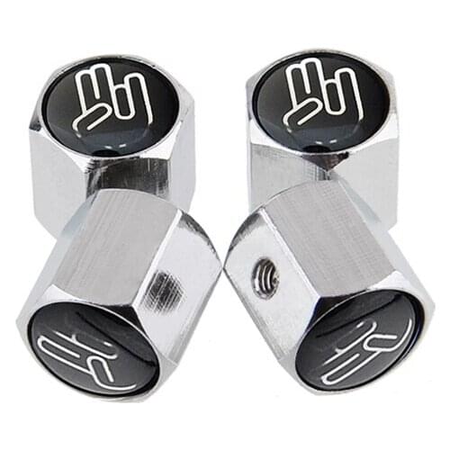 For Rock Gesture logo for Jeep Cherokee Rover Honda CRV Dodge KIA Spoetage Mazda Car Accessories Auto Wheel Tire Valve Stem Caps