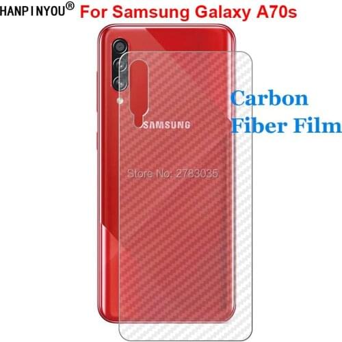 For Samsung Galaxy A70s A707 6.7" Durable 3D Anti-fingerprint Carbon Fiber Back Film Screen Protector (Not Tempered Glass)