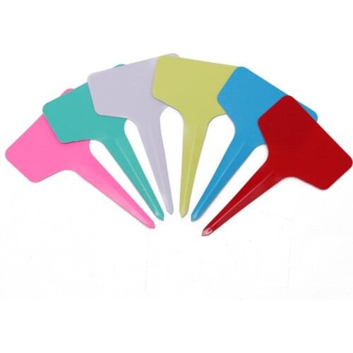 Plant T-Type Tags Label Nursery Seedling Tray Durable 6pcs With Household Cleaner For Reuse Eco-friendly 10x6cm Garden Labels