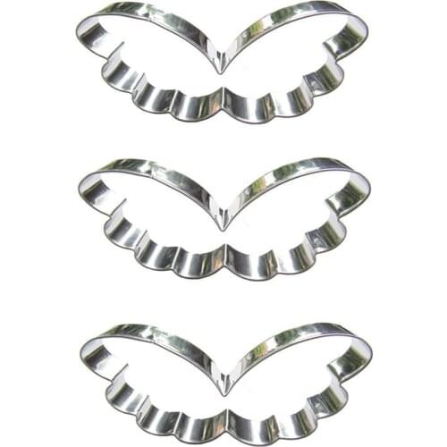 Wing shape 3 piece biscuit cutting molds, baking tools, cake decorating soft candy tools