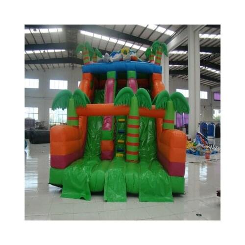 Jungle inflatable bouncer amusement trampoline playground park with CE/UL blower
