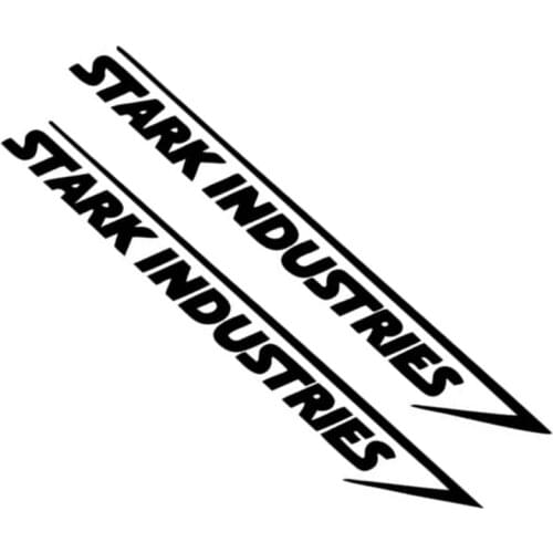 Stark Industries Car Sport Racing Body Stripes Stickers Vinyl Decals Black White Car Exterior Decoration Easy to Use