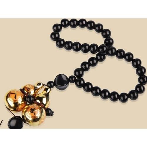 New Hot Fashion Car Interior Accessories Ornaments Gold Plated Double Gourd Lucky Entry Car Pendan