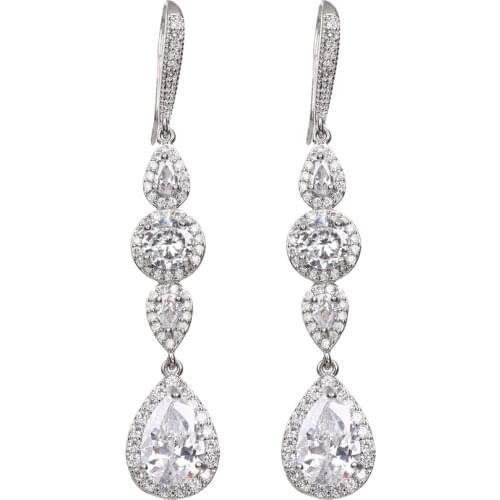 Bettyue New Arrival Charming Long Cubic Zircon Earring For Women Three Colors Choice Ingenious Jewelry Party Delicate Dress-Up