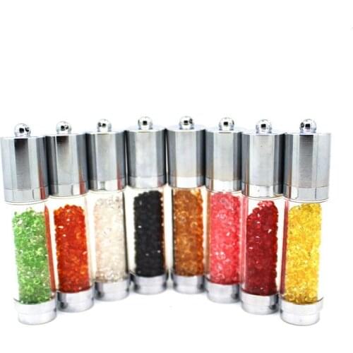 New cylindrical Crystal 128MB USB Flash Drive 32GB64GB creative Jewelry Pen Drive 4GB 8GB U Disk Memory Stick 16GB Pendrive