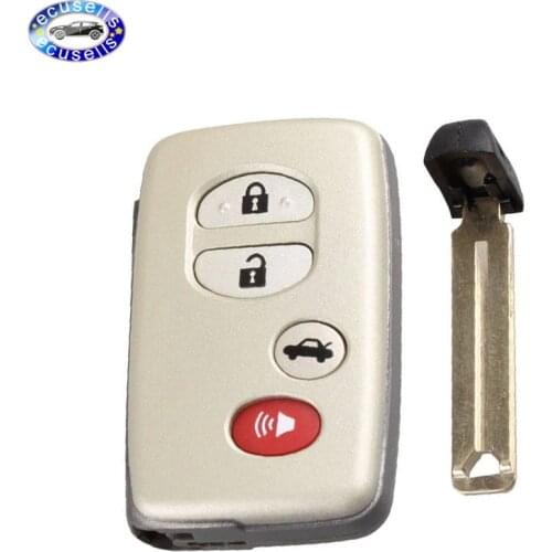 New Replacement 3+1/4 Buttons Remote Smart Key Shell Fob Car Key Housing Cover for Toyota Avalon Camry Highlander RAV4 Case