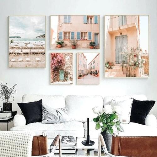 Poster South Of France Summer Wall Art French Riviera Print Travel Style Canvas Painting Pictures Decor for Living Room Home