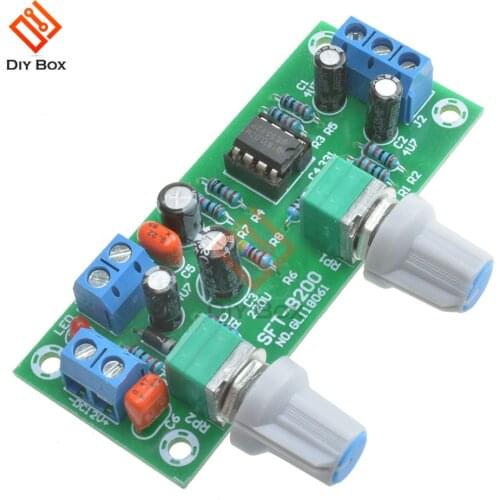 Preamplifier Stereo NE5532 Tone Board DC 10-24V Subwoofer Low-Pass Filter Module FR-4 PCB Strong Anti-interference diy kit