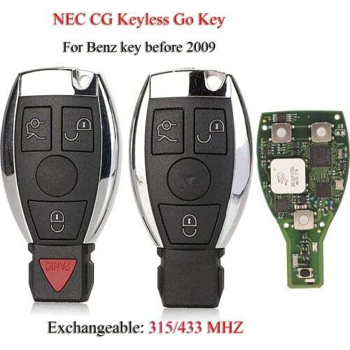 Kutery CG Keyless Go Remote Key For Mercedes Benz before 2009 315/433MHz NEC System