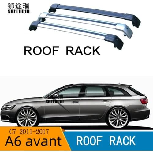 SHITURUI 2Pcs Roof bars For Audi A6 avant Estate C7 2012-2017 Aluminum Alloy Side Bars Cross Rails Roof Rack Luggage Carrier
