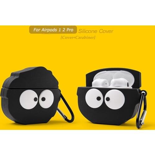 Cute 3D Fairydust Silicone Case for Apple Airpods Case 1 2 Pro Accessories Cartoon Susuwatari Bluetooth Earphone Protect Cover