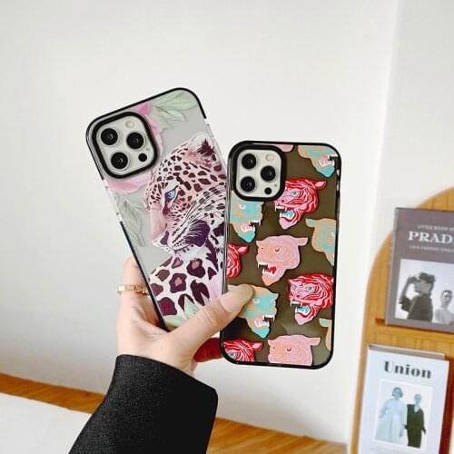 Stylish Tiger Leopard Clear Silicone Phone Case for iPhone 11 XR 12 Pro Max X XS MAX 7 8 Plus SE 2020 Shockproof Matte Soft Cove