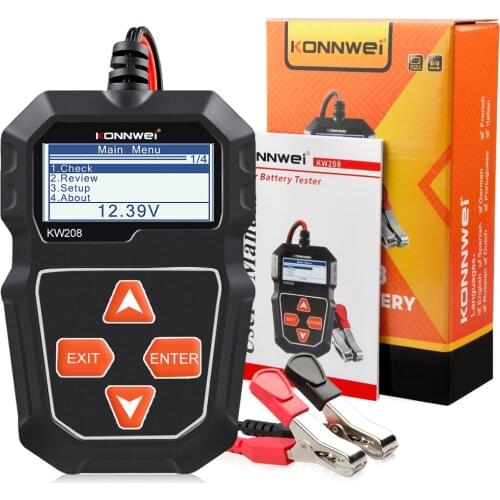 KW208 Car Battery Tester 12V 100 to 2000CCA Battery Tools for the Car Quick Cranking Charging Diagnostic Charger Analyze