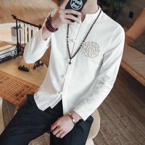 Traditional chinese clothing for men blouse male social shirt male traditional chinese male clothing TA089
