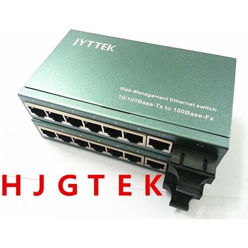 High quality Single-mode dual fiber 10/100Mbps 7port Ethernet to fiber optic media converter SC ethernet switch converter