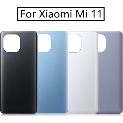 For Xiaomi Mi 11 Battery Back Cover Rear Door Housing Side Key Replacement Repair Spare Parts