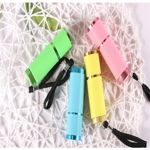 1 Pc Portable Nail Dryer Flashlight Model Phototherapy Small UV Lamp Manicure Tools For Gel Varnish without Battery Light Lamp&1