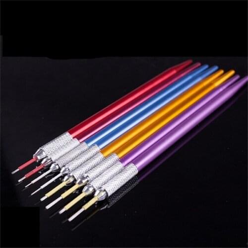 1pc Profession Metal Manual Permanent Equipment Makeup Microblading Pen Eyebrow Makeup Tattoo Microblading Pencil Tattoo Pen
