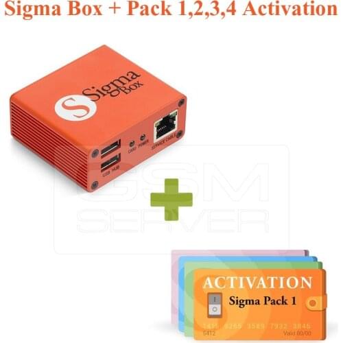 100% original Sigma Box with Cable Set ( 9pcs.) + Sigma Pack 1, 2, 3, 4 Activation