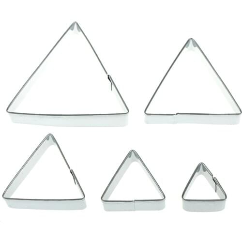 5pcs/set Triangle Stainless Steel Cookies Cutter DIY Cake Cookie Mold Slicer Frame Biscuit Cutters