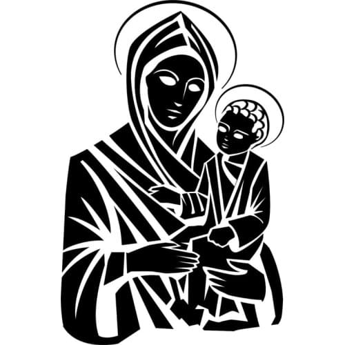 8.6cm*13.4cm Jesus Christ God Decoration Vinyl Decal Car Sticker Black/Silver S6-3417