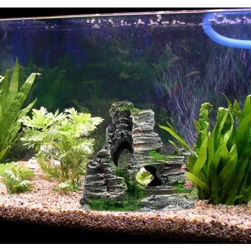 Mountain View Aquarium Rockery Hiding Cave Tree Fish Tank Ornament Decoration