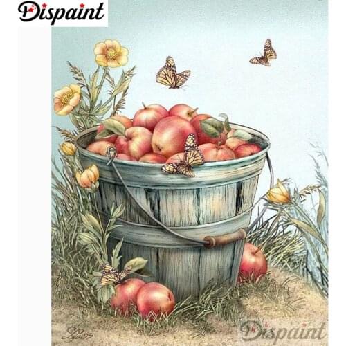 Dispaint Diamond Painting Cross Stitch "Apple flower" Full Square Round Diy 5d Diamond Embroidery Picture Rhinestone Art A25768