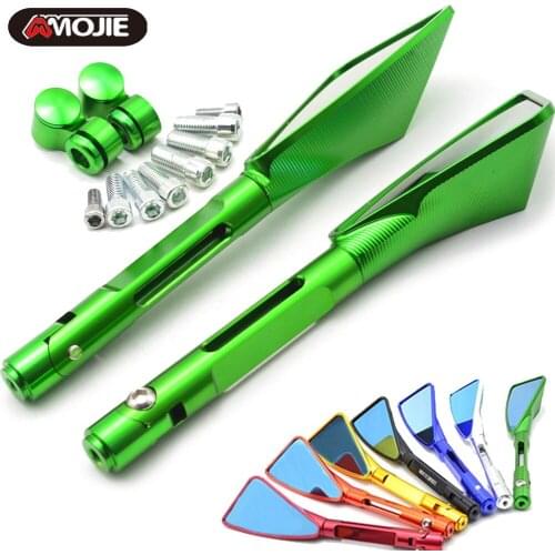 CNC ALUMINUM custom motorcycle rearview Side mirrors 8mm 10mm For KAWASAKI z750 Z800 NINJA250 HONDA R1 R6 FZ6 SUZUKI YAMAHA