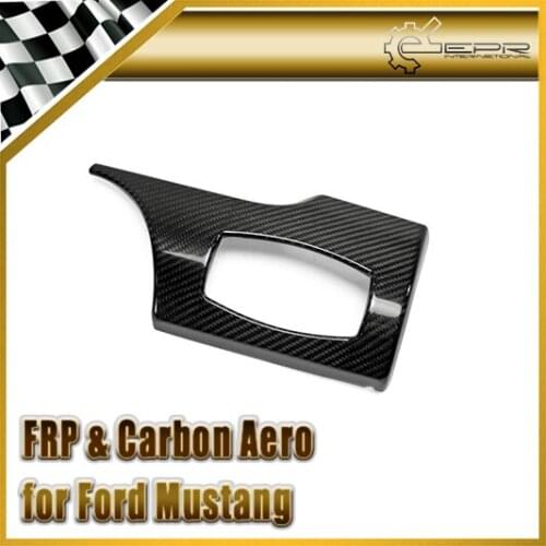 Car-styling For Ford 2015 Mustang Carbon Fiber Dash Trim Driver Side(LHD only) Glossy Fibre Finish Interior Dashboard Sticker
