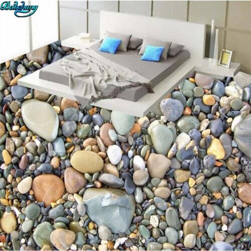 Beibehang Large custom high-definition pebble small stone 3D floor living room bedroom bathroom decoration painting