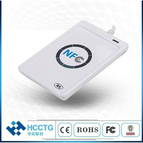 White 13.56 rfid NFC USB Smart Card Reader ACR122U-A9 Free SDK