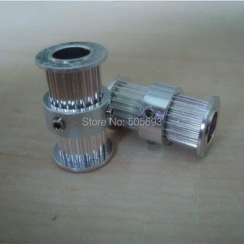 Free shipping GT2 Double head belt Timing Pulley double side gear 20 teeth Width 6mm Sell by package for 3D printer one pack