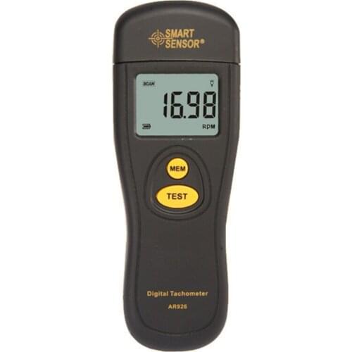 Digital Laser Tachometer AR926 2.5~99999RPM Infrared Photo Tachometer Non Contact Rpm Meter