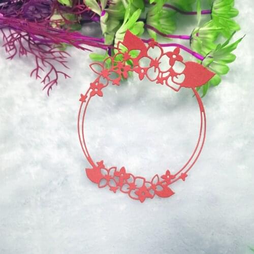 Flower Wreath Scrapbooking Cutting Dies Embossed Creative Knife Mold Template for DIY Paper Album Photo Card Making Dies Cut Die