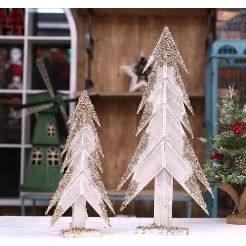Home Decor White Wooden Pine Tree Decoration Wall Decoration Christmas Tree Outdoor Lawn Decoration 2022 New Christmas Gift