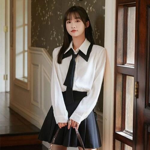 Блузки с галстуком FALLINGSTAR China At AliExpress