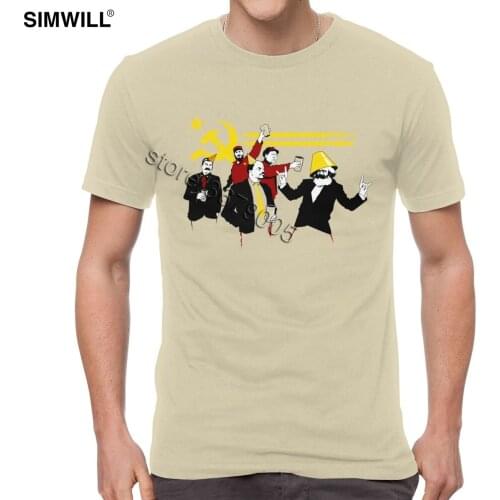 The Communist Party Vladimir Lenin Tees Shirts Men Soft Cotton Marx T-Shirts Short Sleeved Round Neck CCCP Tshirts USSR T Shirt