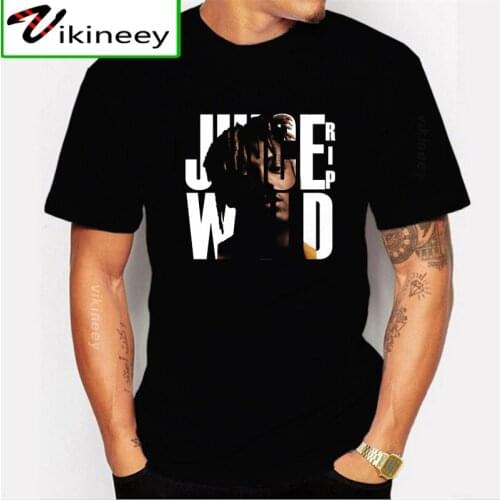 Harajuku Vintage Tshirt Hip Hop Juice Wrld Mens T-shirt Workout Shirts Trendy Loose Oversized Men T Shirt Black Tees Hombre